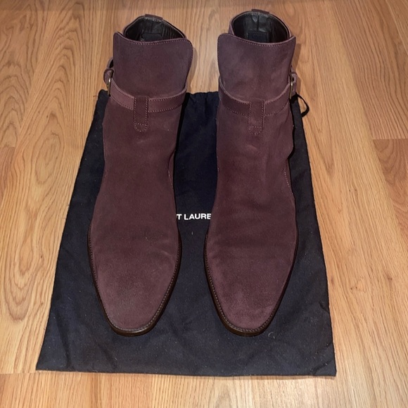 Men’s Saint Laurent Wyatt Suede Boots - Picture 1 of 4